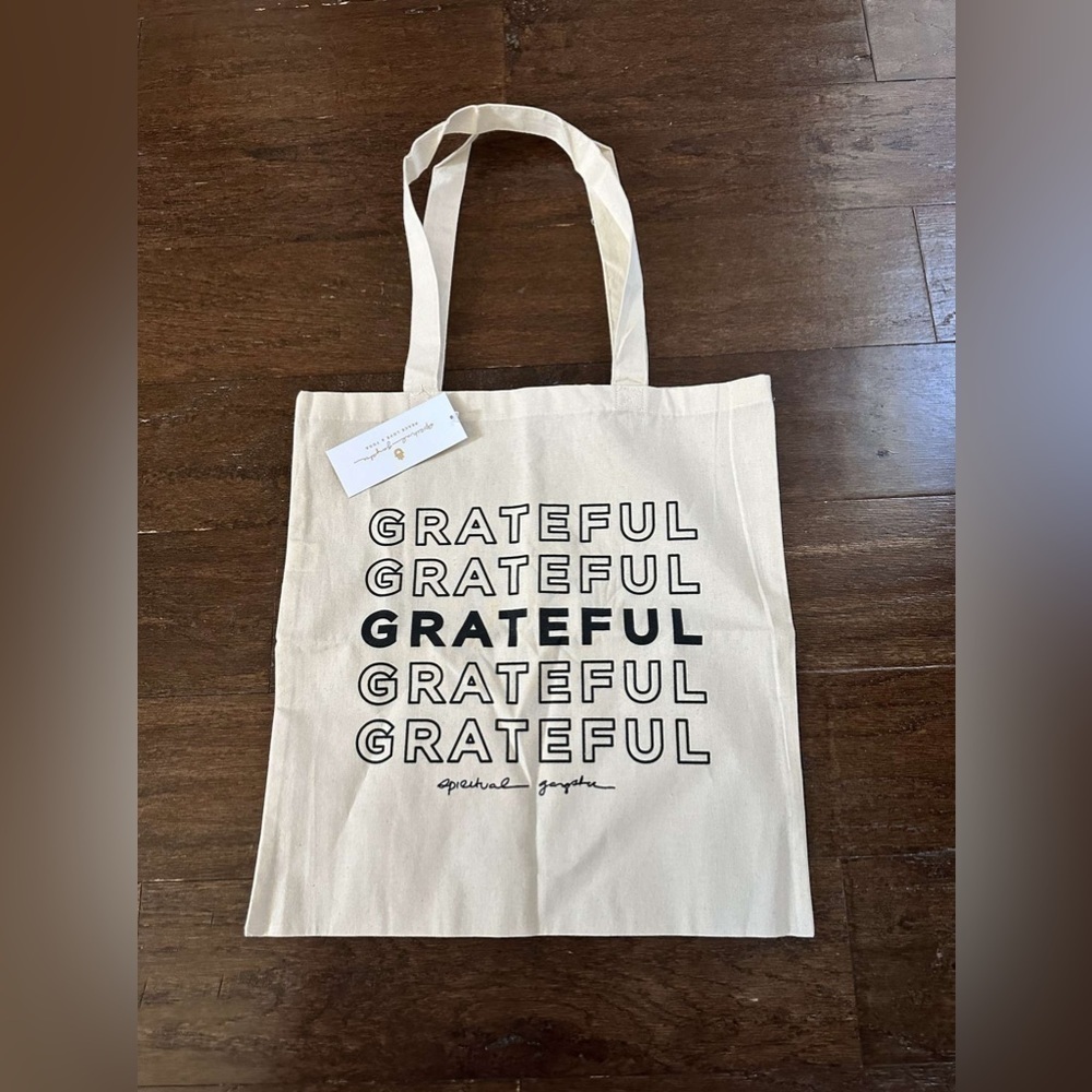 NWT Rare Spiritual Gangster Grateful Cream Tote Bag
